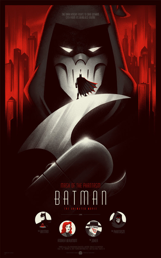 「バットマン/マスク・オブ・ファンタズム」 BATMAN Mask Of The Phantasm Poster Regular  by Phantom City Creative 16"x24" screen print. Hand numbered Edition of 325 Printed by D&L Screenprinting US$45