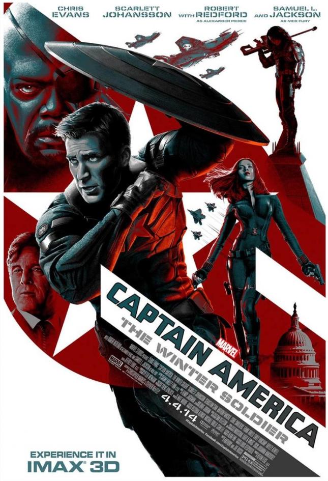 「キャプテン・アメリカ ウィンター・ソルジャー」 Captain America The Winter Soldier IMAX  19" × 13"  