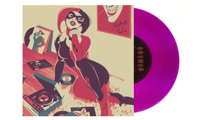 Harley Quinn Artwork by Matt Taylor  Pressed on translucent purple vinyl