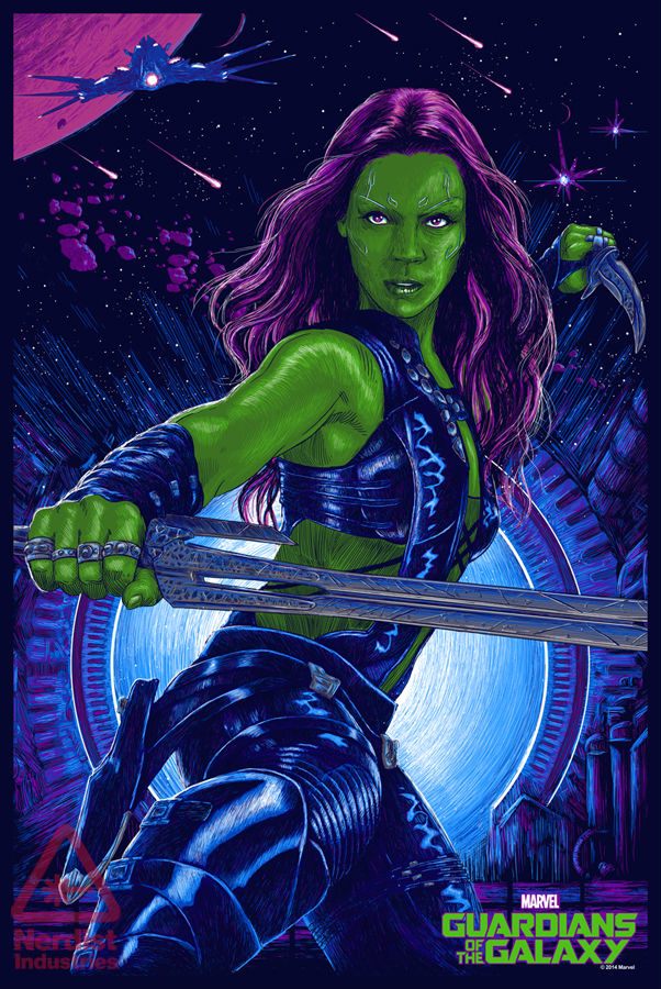 「ガモーラ」レギュラー Gamora (Regular) Poster by Vance Kelly 24″ x 36″ Edition of 225 $45