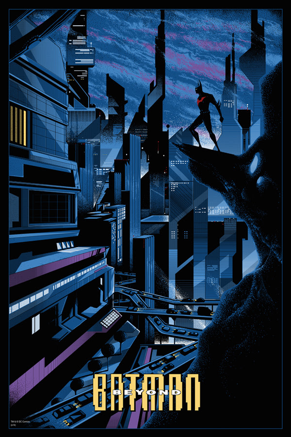 「バットマン・ザ・フューチャー」 Batman Beyond  by Kilian Eng.  24”x36” screen print. Hand numbered.  Edition of 325.  Printed by D&L Screenprinting.  US$50