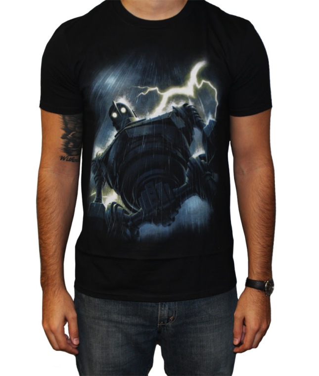 The Iron Giant (Rain)  T-Shirt designed by Jason Edmiston.  US$25